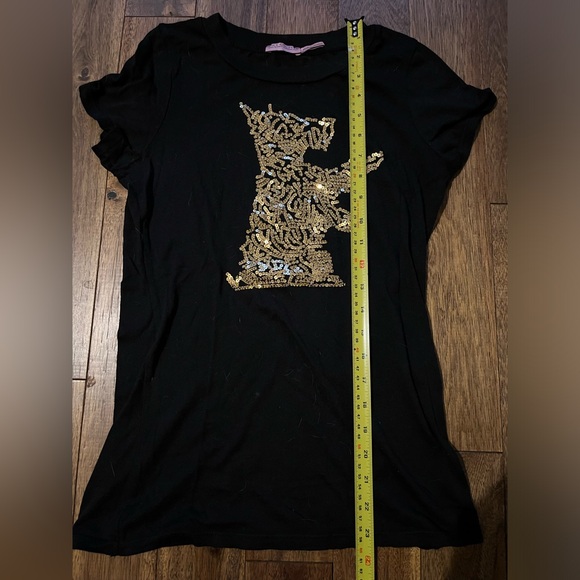 Juicy Couture Vintage Sequin Dog Tee Shirt, Size Small - Picture 3 of 3